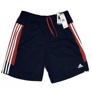 New Adidas Aeroready Navy Blue Shorts 3‎ Striped Mens Size 2XL